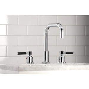 Kaiser FSC8931DKL Two-Handle 3-Hole Deck Mount Widespread Bathroom Faucet with Pop-Up Drain, Polished Chrome