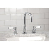 Paris FSC8931DPL Two-Handle 3-Hole Deck Mount Widespread Bathroom Faucet with Pop-Up Drain, Polished Chrome