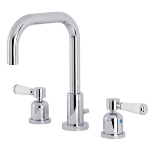 Paris FSC8931DPL Two-Handle 3-Hole Deck Mount Widespread Bathroom Faucet with Pop-Up Drain, Polished Chrome