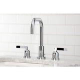 Centurion FSC8931EFL Two-Handle 3-Hole Deck Mount Widespread Bathroom Faucet with Pop-Up Drain, Polished Chrome