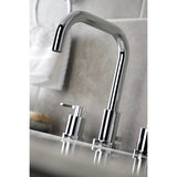 Serena FSC8931SVL Two-Handle 3-Hole Deck Mount Widespread Bathroom Faucet with Pop-Up Drain, Polished Chrome