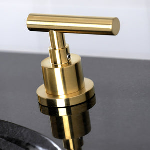 Manhattan FSC8933CML Two-Handle 3-Hole Deck Mount Widespread Bathroom Faucet with Pop-Up Drain, Brushed Brass
