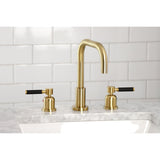 Kaiser FSC8933DKL Two-Handle 3-Hole Deck Mount Widespread Bathroom Faucet with Pop-Up Drain, Brushed Brass