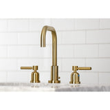 Concord FSC8933DL Two-Handle 3-Hole Deck Mount Widespread Bathroom Faucet with Pop-Up Drain, Brushed Brass