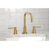 Concord FSC8933DL Two-Handle 3-Hole Deck Mount Widespread Bathroom Faucet with Pop-Up Drain, Brushed Brass