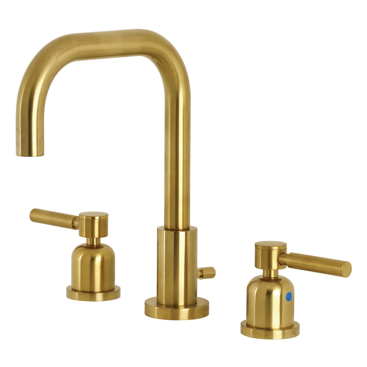 Concord FSC8933DL Two-Handle 3-Hole Deck Mount Widespread Bathroom Faucet with Pop-Up Drain, Brushed Brass