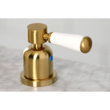 Paris FSC8933DPL Two-Handle 3-Hole Deck Mount Widespread Bathroom Faucet with Pop-Up Drain, Brushed Brass