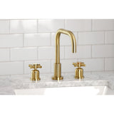 Concord FSC8933DX Two-Handle 3-Hole Deck Mount Widespread Bathroom Faucet with Pop-Up Drain, Brushed Brass