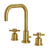 Concord FSC8933DX Two-Handle 3-Hole Deck Mount Widespread Bathroom Faucet with Pop-Up Drain, Brushed Brass