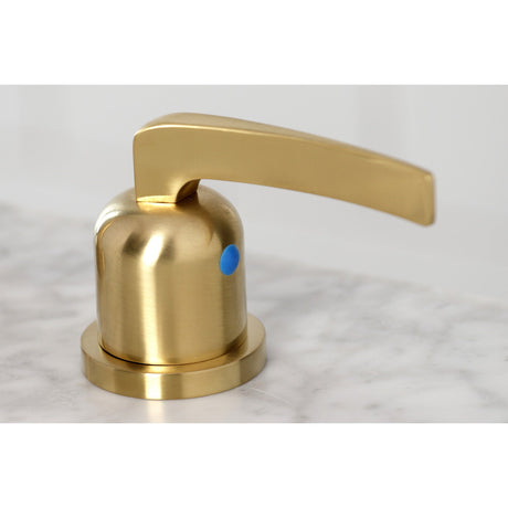 Centurion FSC8933EFL Two-Handle 3-Hole Deck Mount Widespread Bathroom Faucet with Pop-Up Drain, Brushed Brass