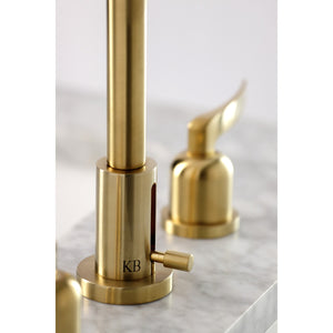 Centurion FSC8933EFL Two-Handle 3-Hole Deck Mount Widespread Bathroom Faucet with Pop-Up Drain, Brushed Brass