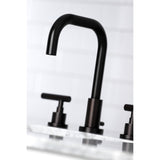 Manhattan FSC8935CML Two-Handle 3-Hole Deck Mount Widespread Bathroom Faucet with Pop-Up Drain, Oil Rubbed Bronze