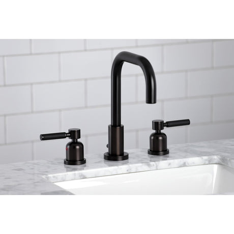 Kaiser FSC8935DKL Two-Handle 3-Hole Deck Mount Widespread Bathroom Faucet with Pop-Up Drain, Oil Rubbed Bronze