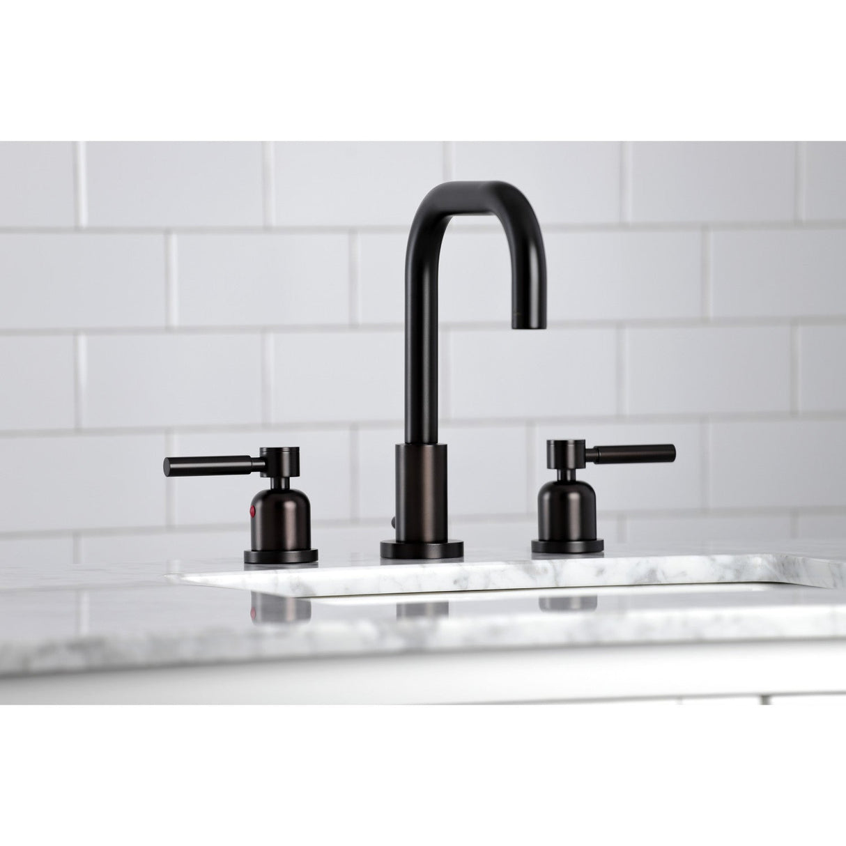 Concord FSC8935DL Two-Handle 3-Hole Deck Mount Widespread Bathroom Faucet with Pop-Up Drain, Oil Rubbed Bronze