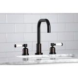 Paris FSC8935DPL Two-Handle 3-Hole Deck Mount Widespread Bathroom Faucet with Pop-Up Drain, Oil Rubbed Bronze