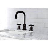 Concord FSC8935DX Two-Handle 3-Hole Deck Mount Widespread Bathroom Faucet with Pop-Up Drain, Oil Rubbed Bronze