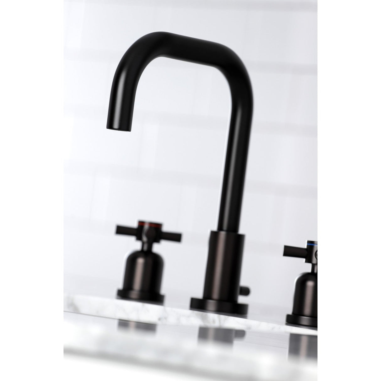 Concord FSC8935DX Two-Handle 3-Hole Deck Mount Widespread Bathroom Faucet with Pop-Up Drain, Oil Rubbed Bronze