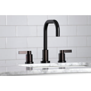 NuvoFusion FSC8935NDL Two-Handle 3-Hole Deck Mount Widespread Bathroom Faucet with Pop-Up Drain, Oil Rubbed Bronze