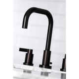 NuvoFusion FSC8935NDL Two-Handle 3-Hole Deck Mount Widespread Bathroom Faucet with Pop-Up Drain, Oil Rubbed Bronze