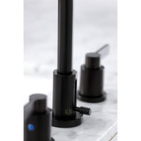NuvoFusion FSC8935NDL Two-Handle 3-Hole Deck Mount Widespread Bathroom Faucet with Pop-Up Drain, Oil Rubbed Bronze