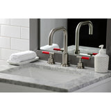 Kaiser FSC8938CKL Two-Handle 3-Hole Deck Mount Widespread Bathroom Faucet with Pop-Up Drain, Brushed Nickel