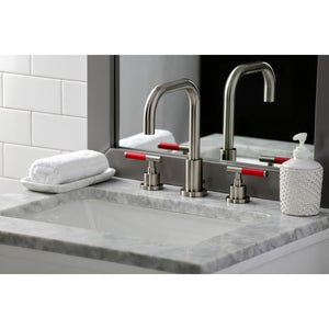 Kaiser FSC8938CKL Two-Handle 3-Hole Deck Mount Widespread Bathroom Faucet with Pop-Up Drain, Brushed Nickel