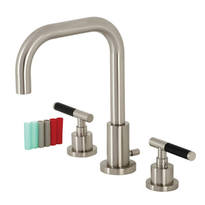 Kaiser FSC8938CKL Two-Handle 3-Hole Deck Mount Widespread Bathroom Faucet with Pop-Up Drain, Brushed Nickel