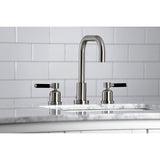 Kaiser FSC8938DKL Two-Handle 3-Hole Deck Mount Widespread Bathroom Faucet with Pop-Up Drain, Brushed Nickel