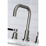 Kaiser FSC8938DKL Two-Handle 3-Hole Deck Mount Widespread Bathroom Faucet with Pop-Up Drain, Brushed Nickel
