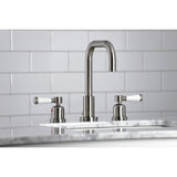 Paris FSC8938DPL Two-Handle 3-Hole Deck Mount Widespread Bathroom Faucet with Pop-Up Drain, Brushed Nickel