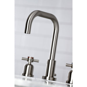 Concord FSC8938DX Two-Handle 3-Hole Deck Mount Widespread Bathroom Faucet with Pop-Up Drain, Brushed Nickel