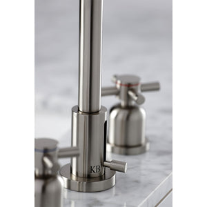 Concord FSC8938DX Two-Handle 3-Hole Deck Mount Widespread Bathroom Faucet with Pop-Up Drain, Brushed Nickel