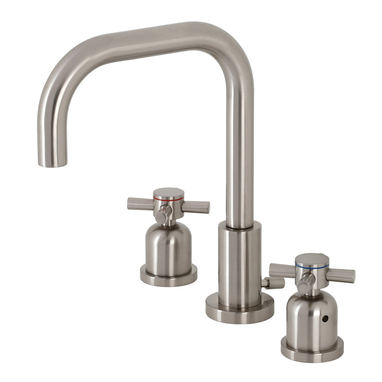 Concord FSC8938DX Two-Handle 3-Hole Deck Mount Widespread Bathroom Faucet with Pop-Up Drain, Brushed Nickel