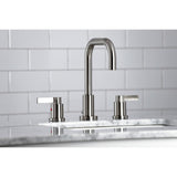 NuvoFusion FSC8938NDL Two-Handle 3-Hole Deck Mount Widespread Bathroom Faucet with Pop-Up Drain, Brushed Nickel