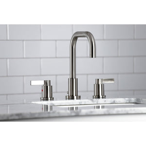 NuvoFusion FSC8938NDL Two-Handle 3-Hole Deck Mount Widespread Bathroom Faucet with Pop-Up Drain, Brushed Nickel