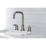 NuvoFusion FSC8938NDL Two-Handle 3-Hole Deck Mount Widespread Bathroom Faucet with Pop-Up Drain, Brushed Nickel