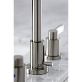NuvoFusion FSC8938NDL Two-Handle 3-Hole Deck Mount Widespread Bathroom Faucet with Pop-Up Drain, Brushed Nickel