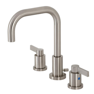 NuvoFusion FSC8938NDL Two-Handle 3-Hole Deck Mount Widespread Bathroom Faucet with Pop-Up Drain, Brushed Nickel