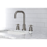 Millennium FSC8938ZX Two-Handle 3-Hole Deck Mount Widespread Bathroom Faucet with Pop-Up Drain, Brushed Nickel