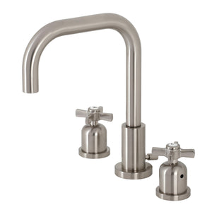 Millennium FSC8938ZX Two-Handle 3-Hole Deck Mount Widespread Bathroom Faucet with Pop-Up Drain, Brushed Nickel