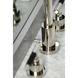 Kaiser FSC8939CKL Two-Handle 3-Hole Deck Mount Widespread Bathroom Faucet with Pop-Up Drain, Polished Nickel