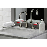 Kaiser FSC8939CKL Two-Handle 3-Hole Deck Mount Widespread Bathroom Faucet with Pop-Up Drain, Polished Nickel