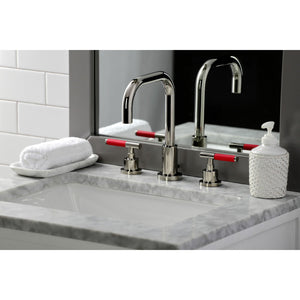 Kaiser FSC8939CKL Two-Handle 3-Hole Deck Mount Widespread Bathroom Faucet with Pop-Up Drain, Polished Nickel