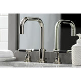 Kaiser FSC8939CKL Two-Handle 3-Hole Deck Mount Widespread Bathroom Faucet with Pop-Up Drain, Polished Nickel