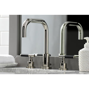 Kaiser FSC8939CKL Two-Handle 3-Hole Deck Mount Widespread Bathroom Faucet with Pop-Up Drain, Polished Nickel