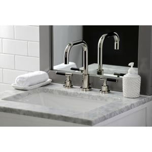 Kaiser FSC8939CKL Two-Handle 3-Hole Deck Mount Widespread Bathroom Faucet with Pop-Up Drain, Polished Nickel