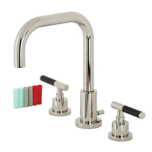 Kaiser FSC8939CKL Two-Handle 3-Hole Deck Mount Widespread Bathroom Faucet with Pop-Up Drain, Polished Nickel