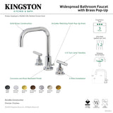 Manhattan FSC8939CML Two-Handle 3-Hole Deck Mount Widespread Bathroom Faucet with Pop-Up Drain, Polished Nickel