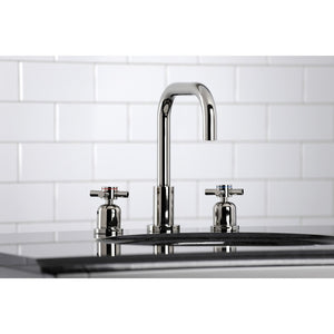 Concord FSC8939DX Two-Handle 3-Hole Deck Mount Widespread Bathroom Faucet with Pop-Up Drain, Polished Nickel