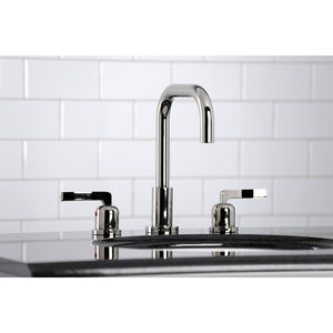 Centurion FSC8939EFL Two-Handle 3-Hole Deck Mount Widespread Bathroom Faucet with Pop-Up Drain, Polished Nickel